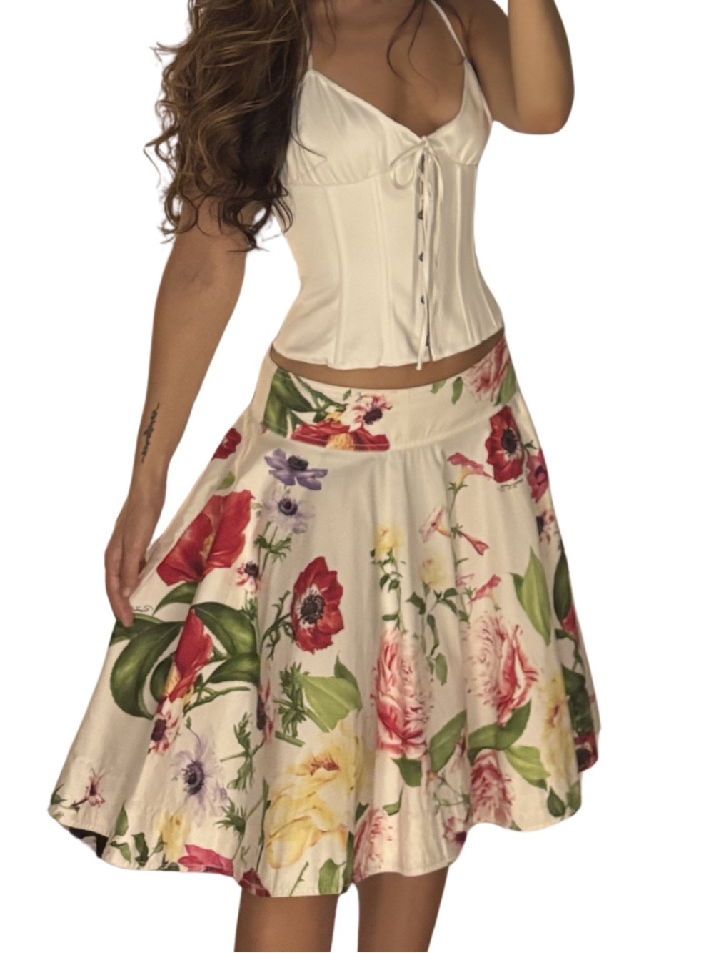 Roberto Cavalli SS2005 Floral Print Skirt